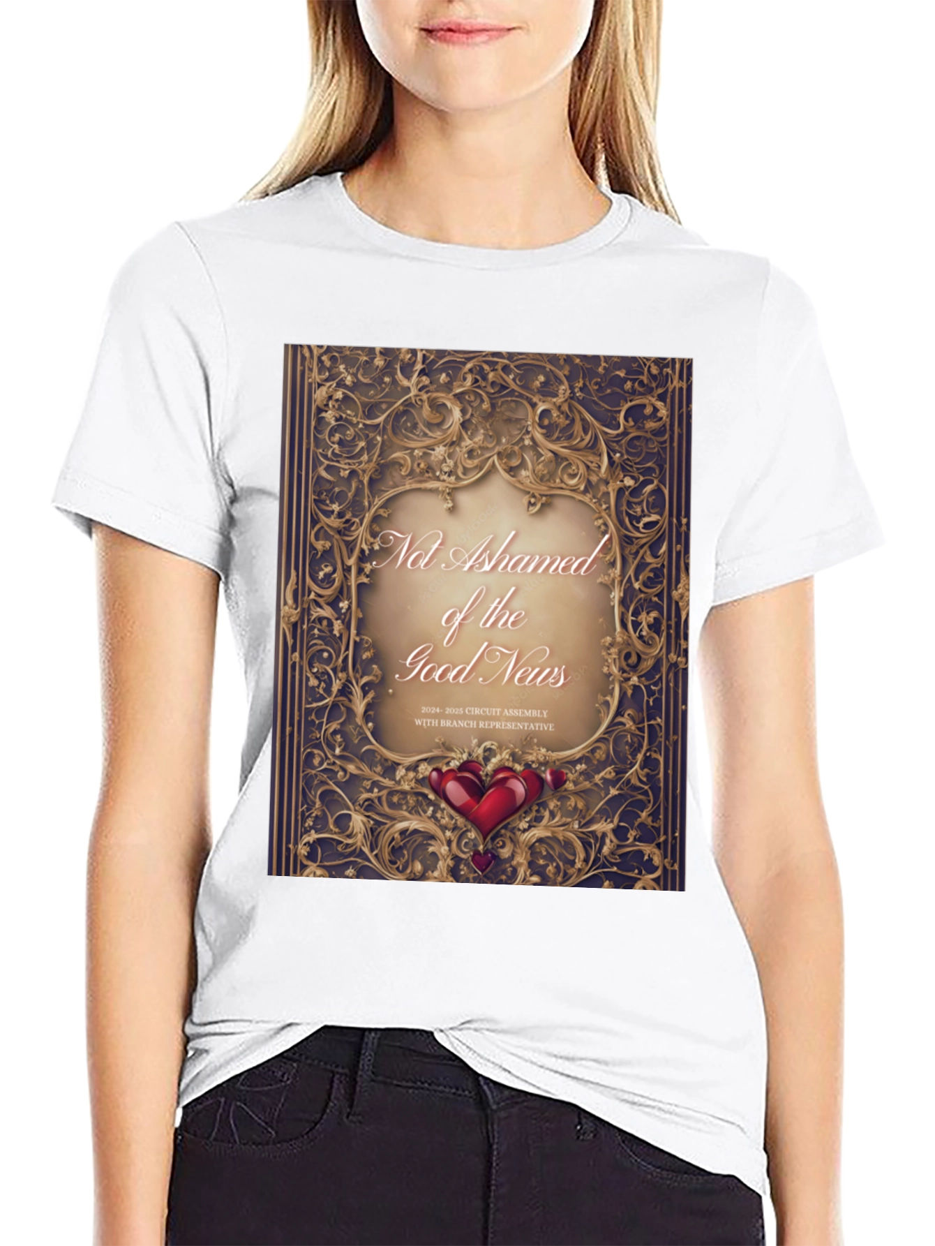 Black Not Ashamed T-Shirt - Good News Design view 9