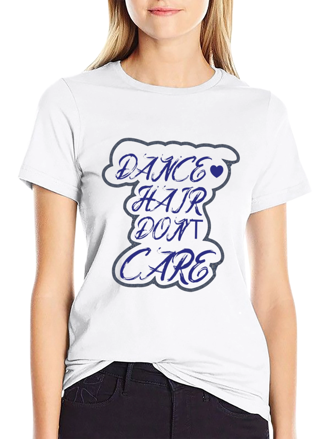 Black Dance Hair Don't Care Graphic Tee - Soft Cotton Comfort view 9