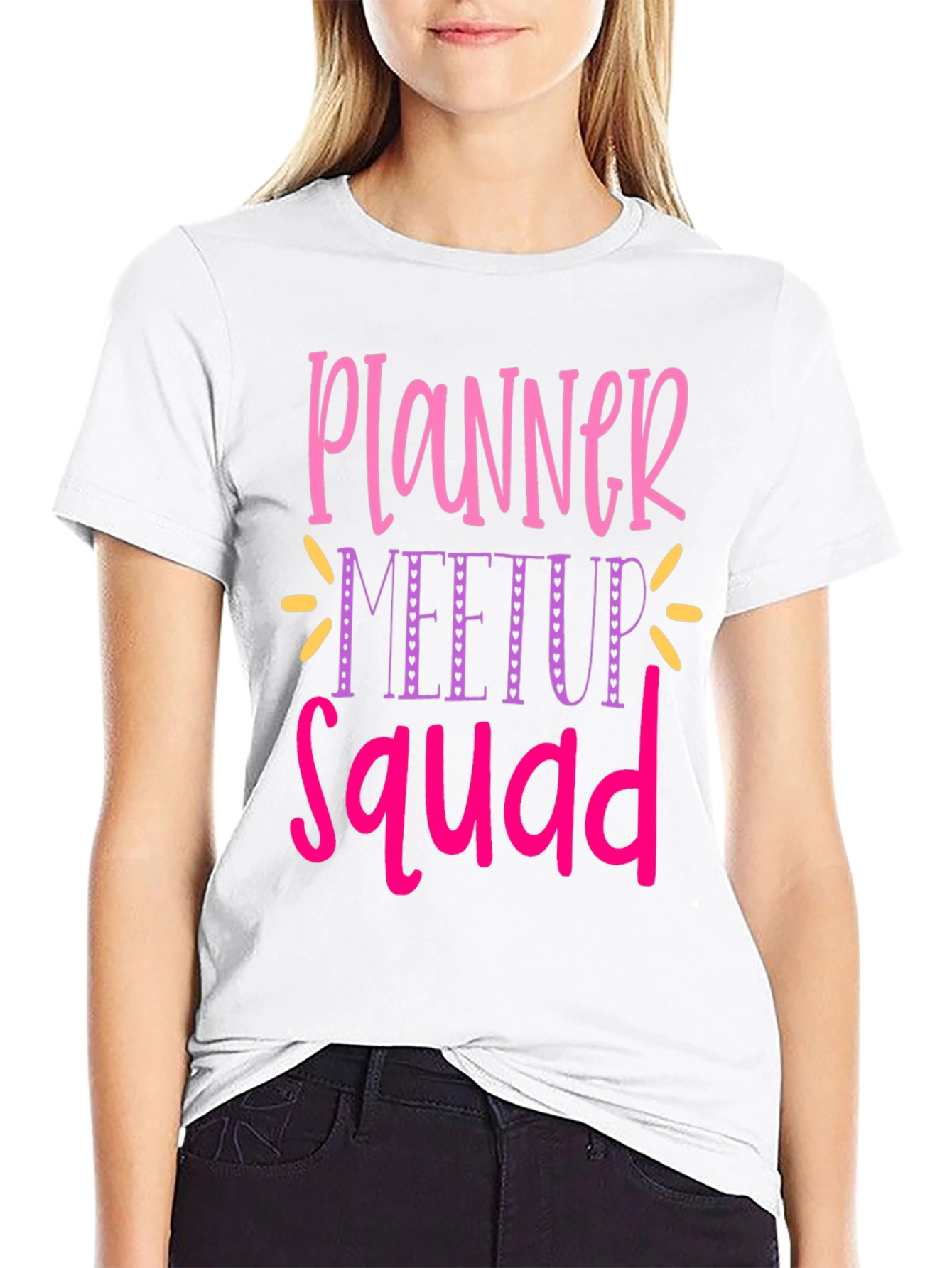 Black Planner Meetup Squad Graphic Tee view 9