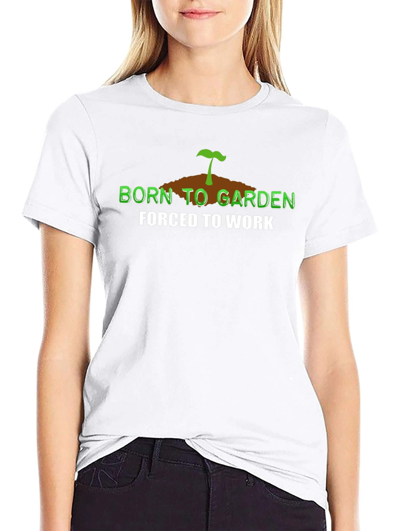 Black Born to Garden T-Shirt - Gardening Lover Apparel view 9
