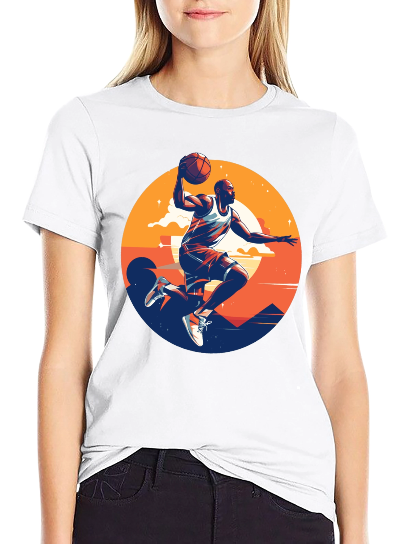 Black Basketball Player Graphic Tee - Stylish Men's T-Shirt view 9