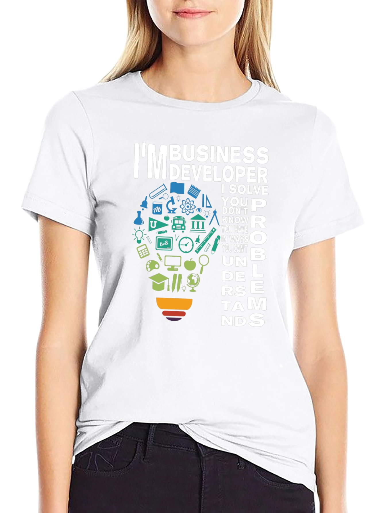 Black Business Developer T-Shirt - Problem Solver Tee view 9