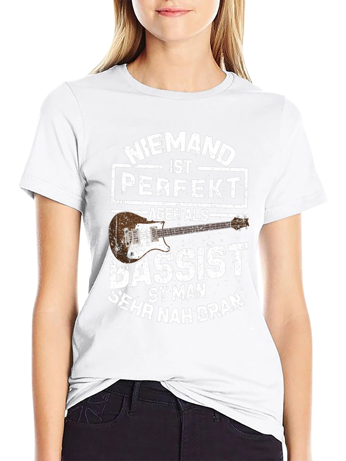 Black Bassist T-Shirt - "Niemand ist Perfekt" view 9