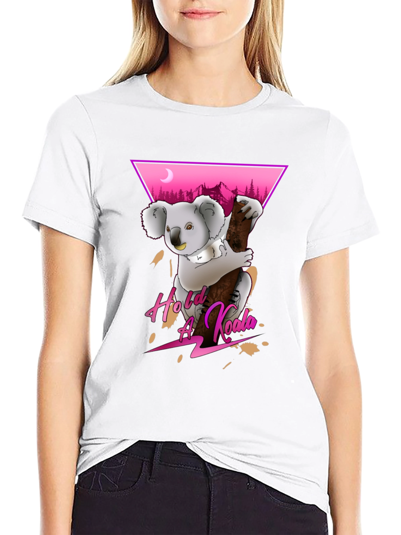 Black Hold A Koala T-Shirt view 9