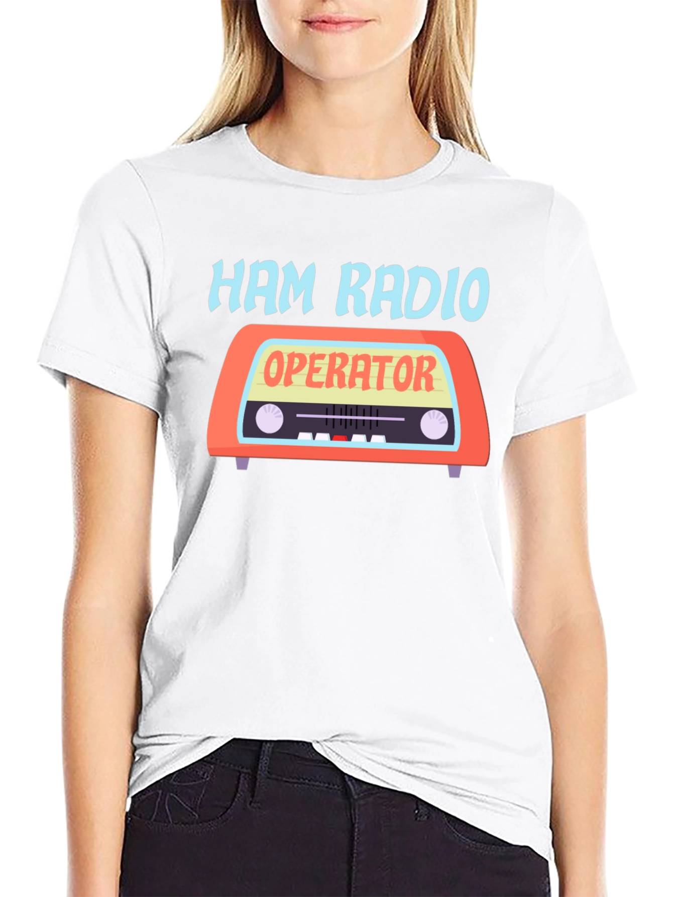 Black Ham Radio Operator T-Shirt view 9