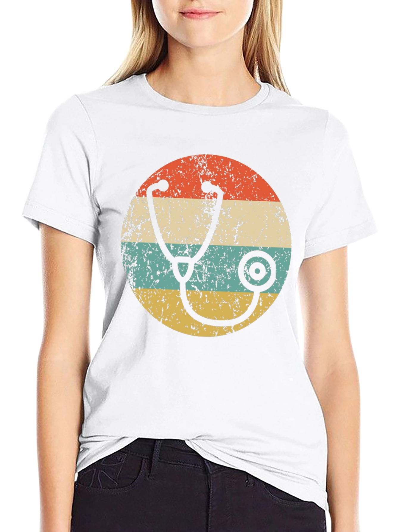 Vintage Stethoscope Graphic T-Shirt - 9