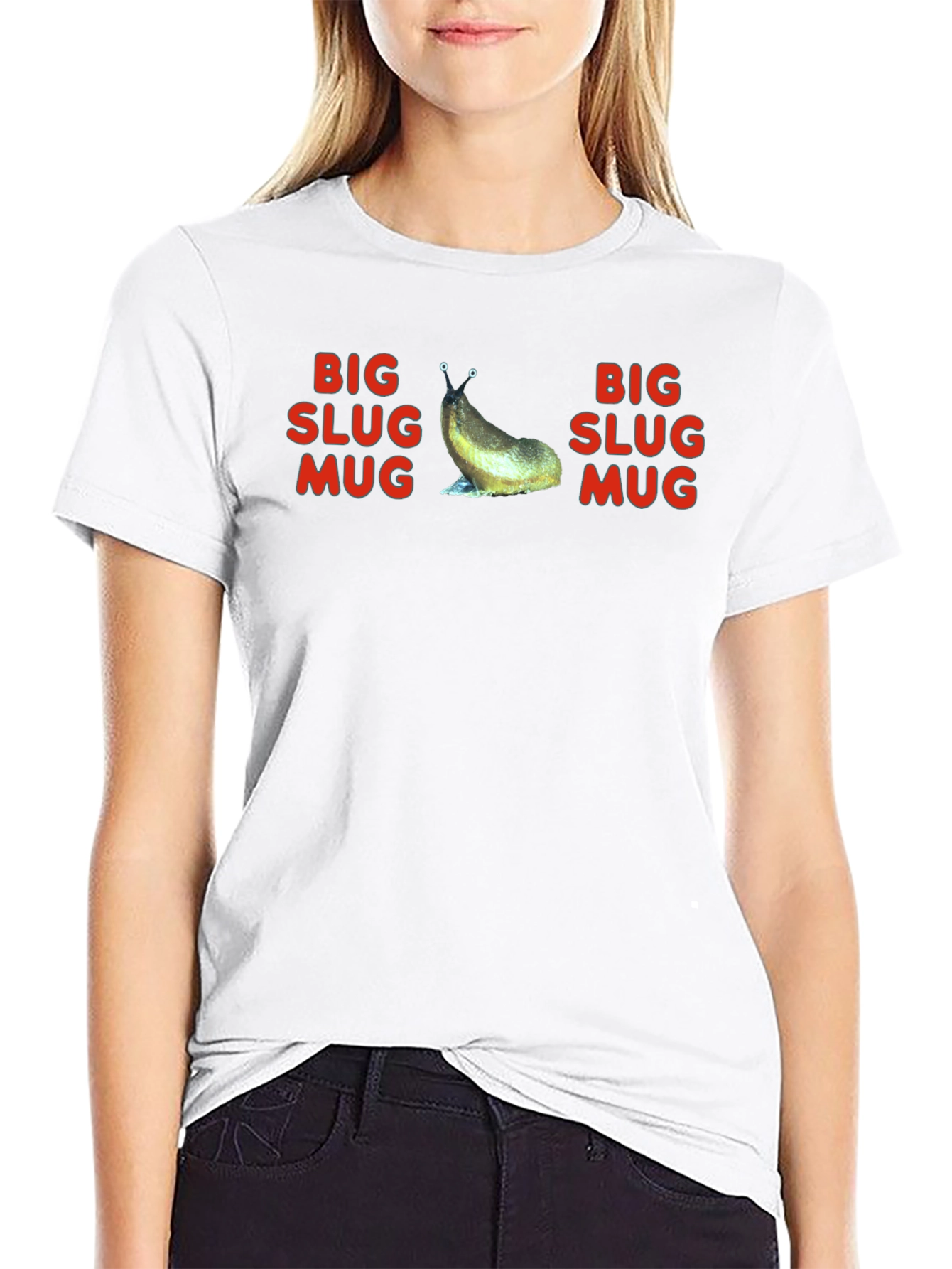 Black Big Slug Mug T-Shirt - Funny Graphic Tee view 9