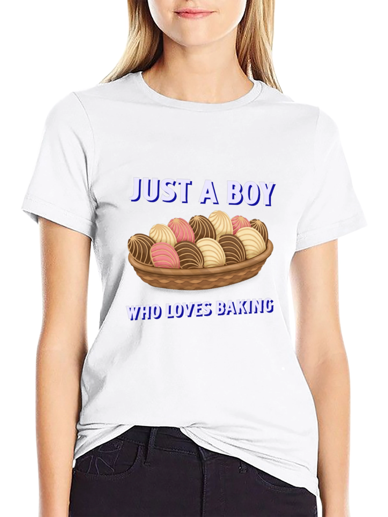 Black Just a Boy Who Loves Baking T-Shirt view 9