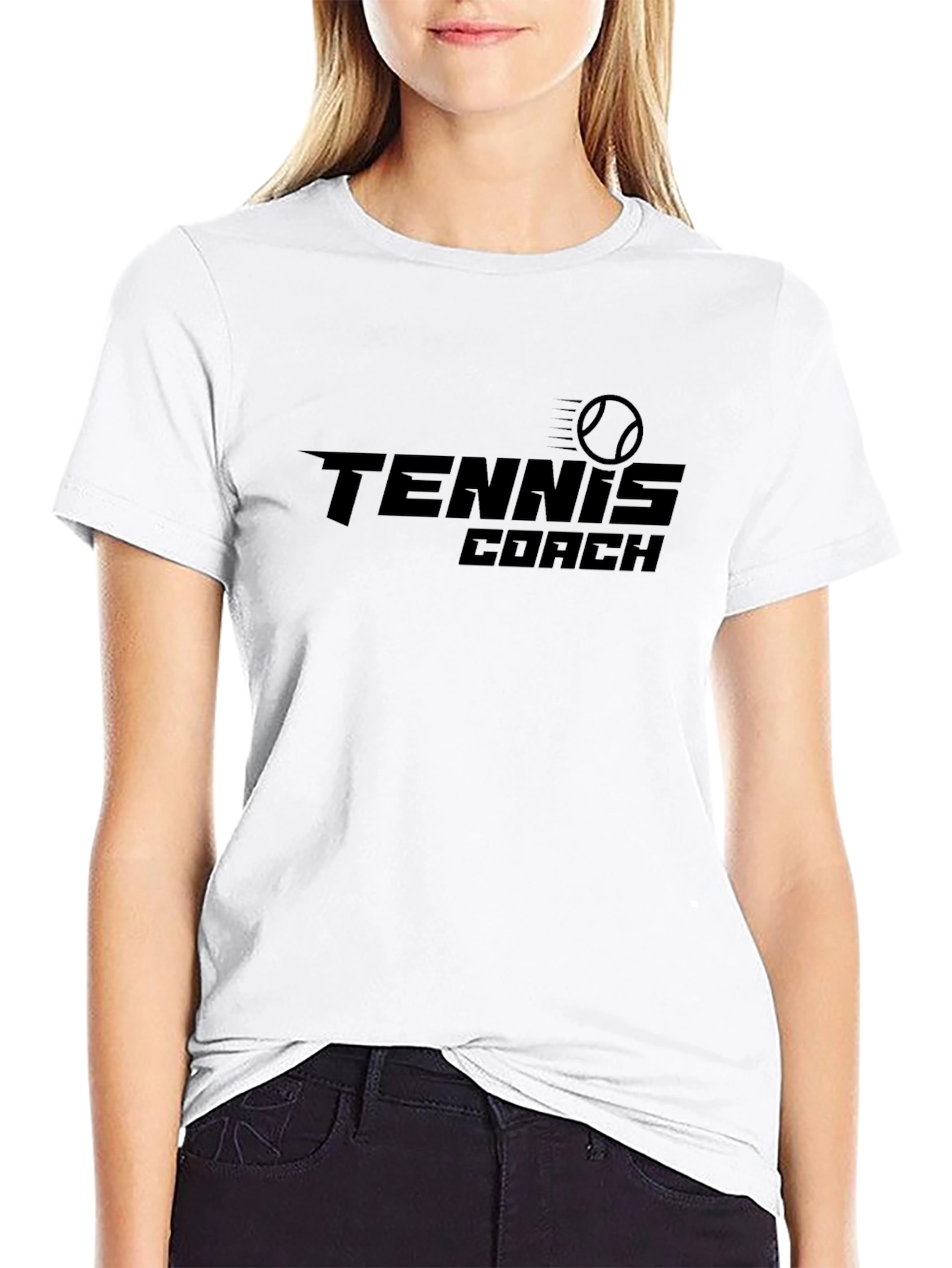 Black Tennis Coach T-Shirt - Stylish Athletic Apparel view 9