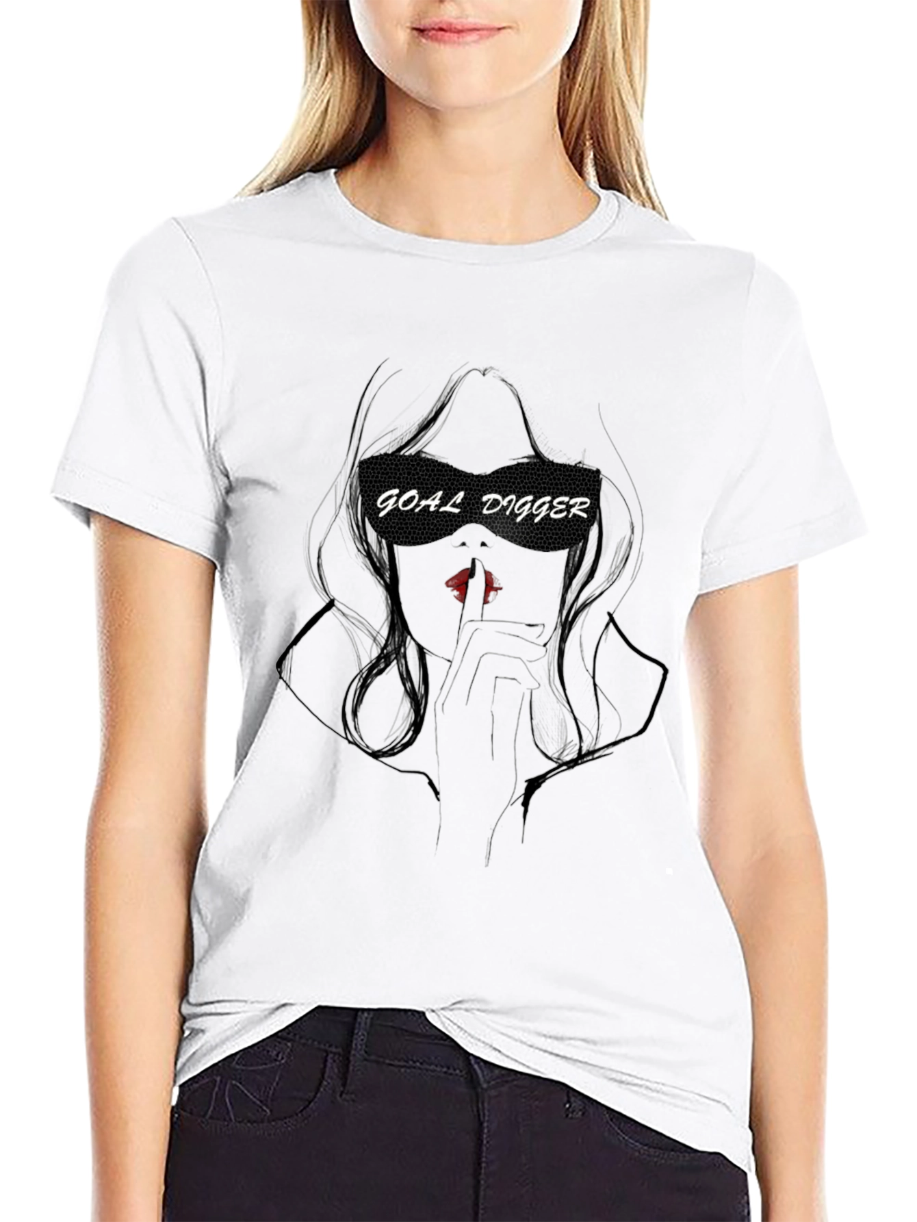 Black Goal Digger Graphic Tee - Edgy Style view 9