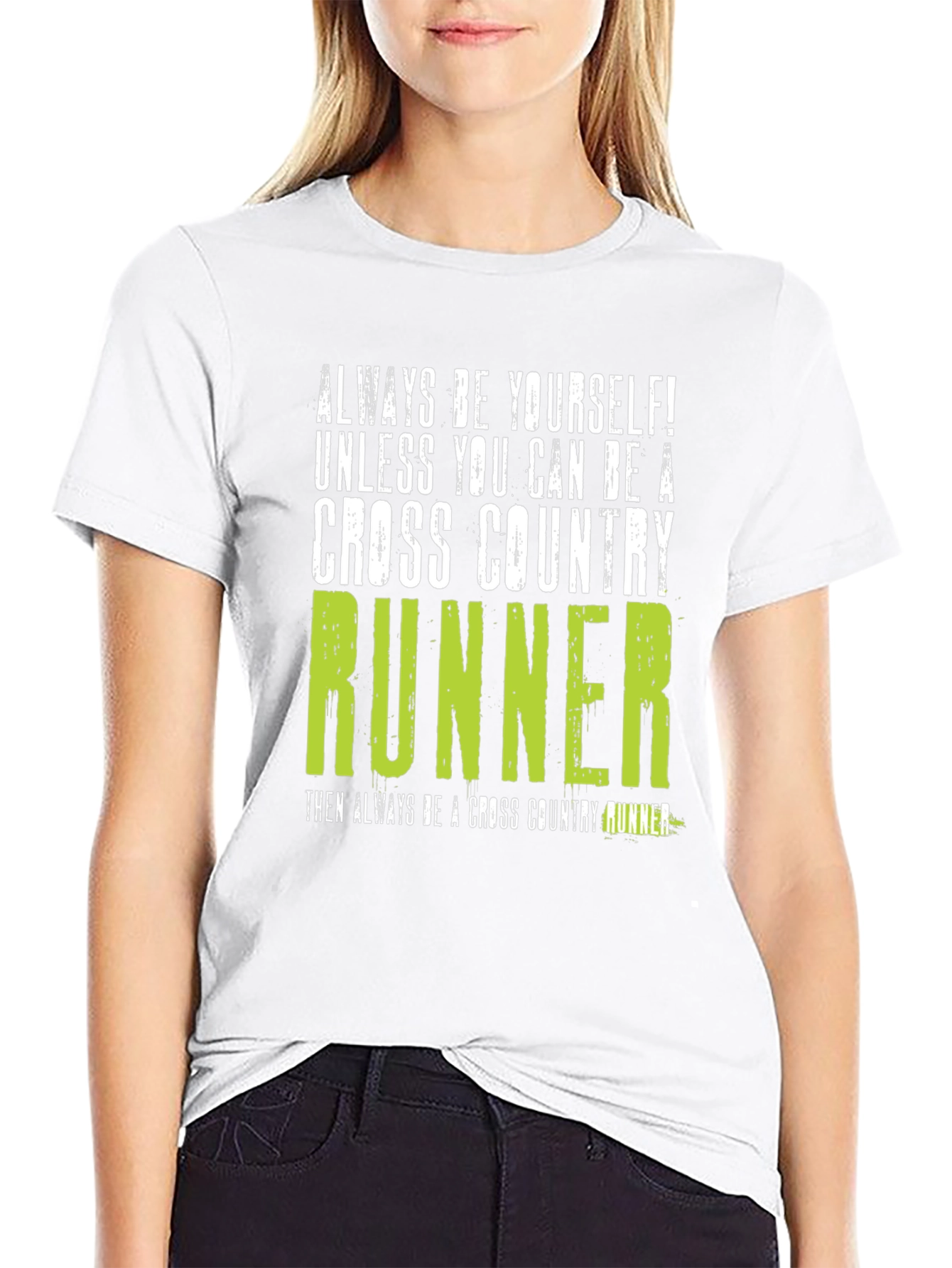 Black Cross Country Runner Graphic T-Shirt view 9
