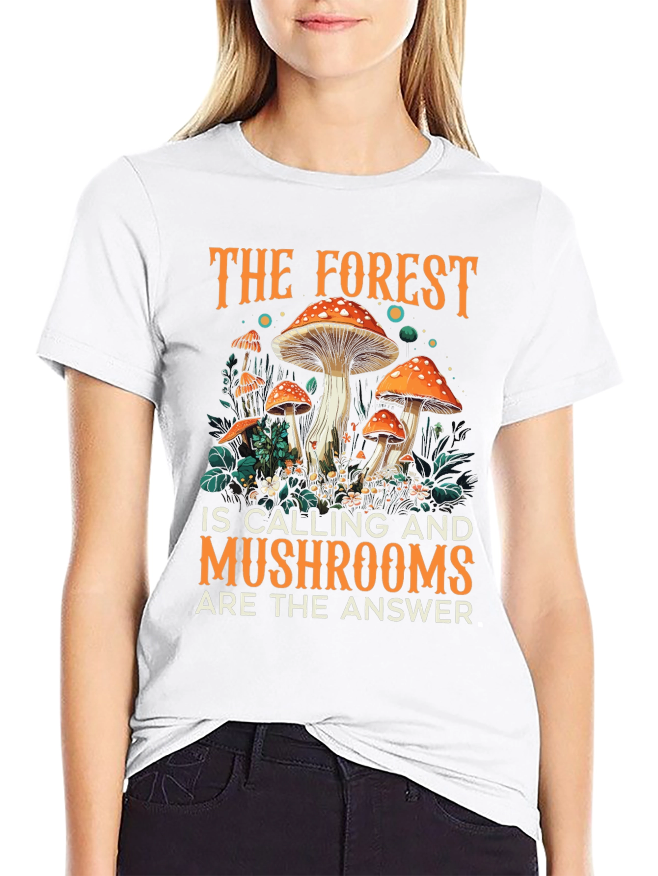 Black Forest Calling Mushroom Graphic Tee view 9