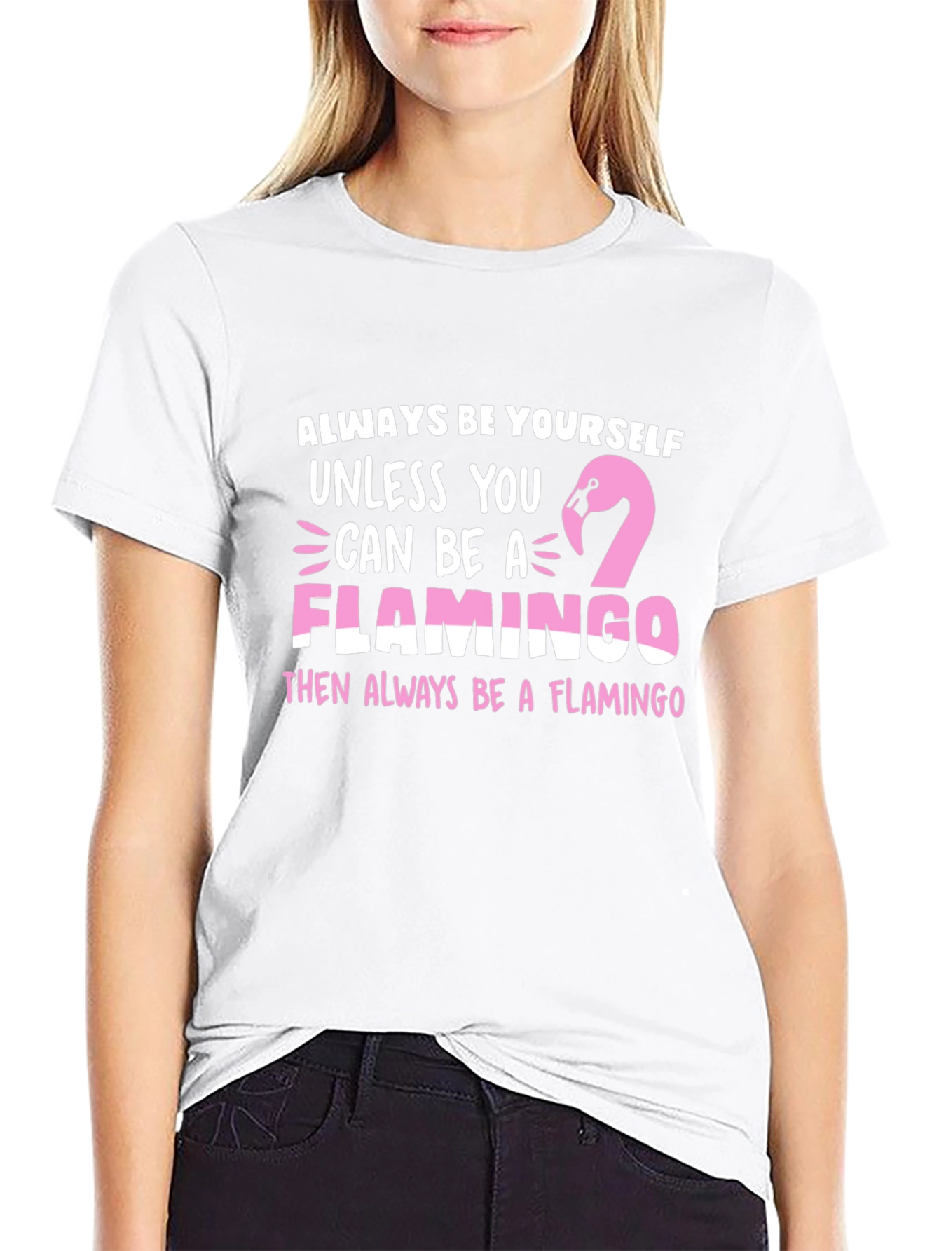 Black Always Be a Flamingo T-Shirt view 9