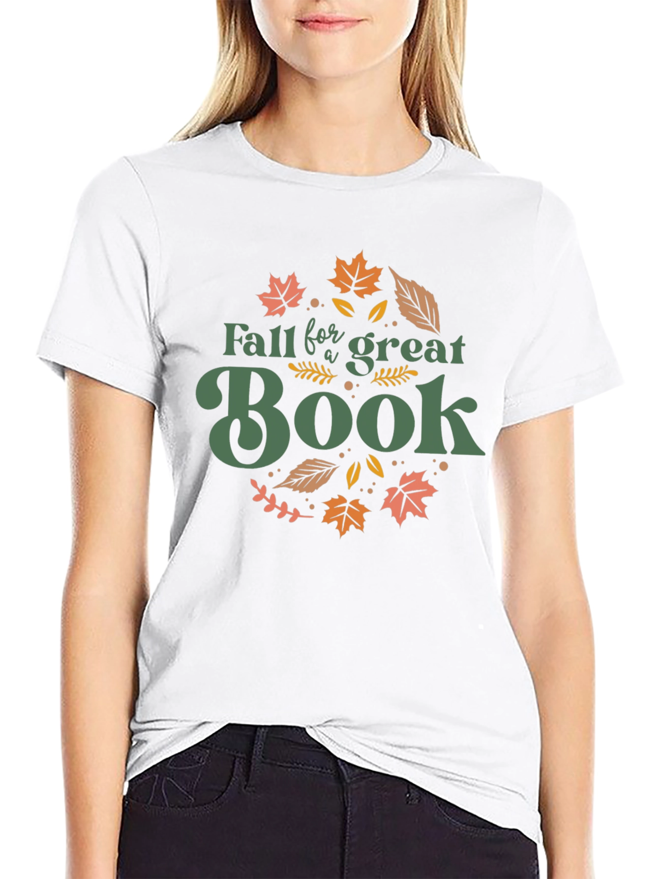 Black Fall for a Great Book T-Shirt view 9