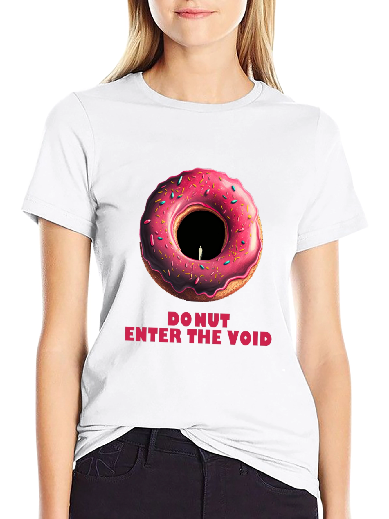 Black Donut Enter the Void T-Shirt - Unique Graphic Tee view 9