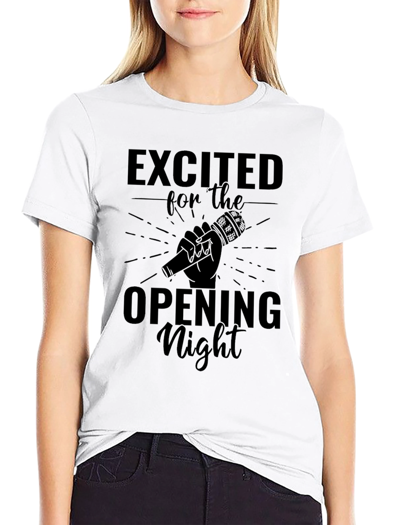 Black Excited for the Opening Night T-Shirt view 9