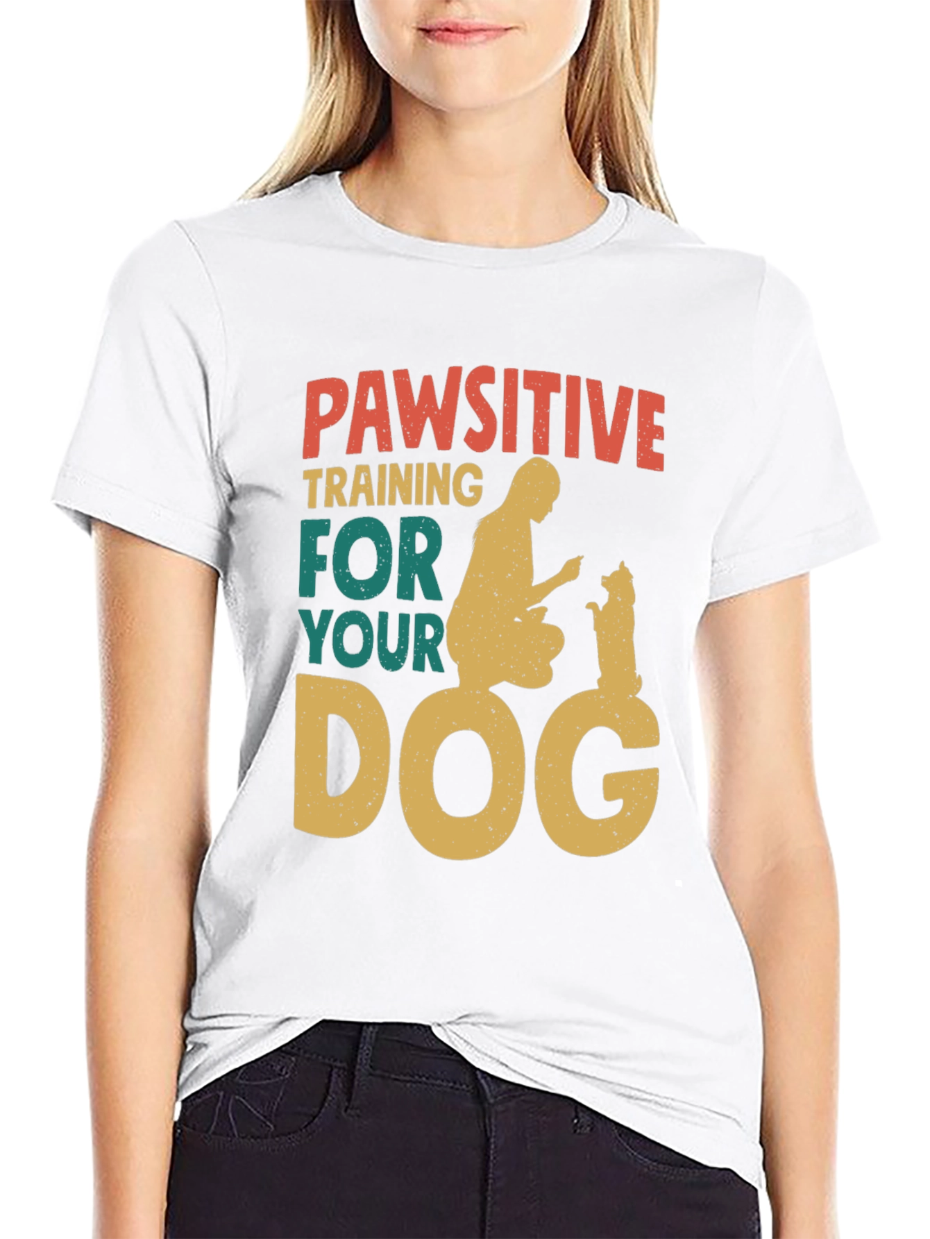 Black Pawsitive Dog Training T-Shirt view 9