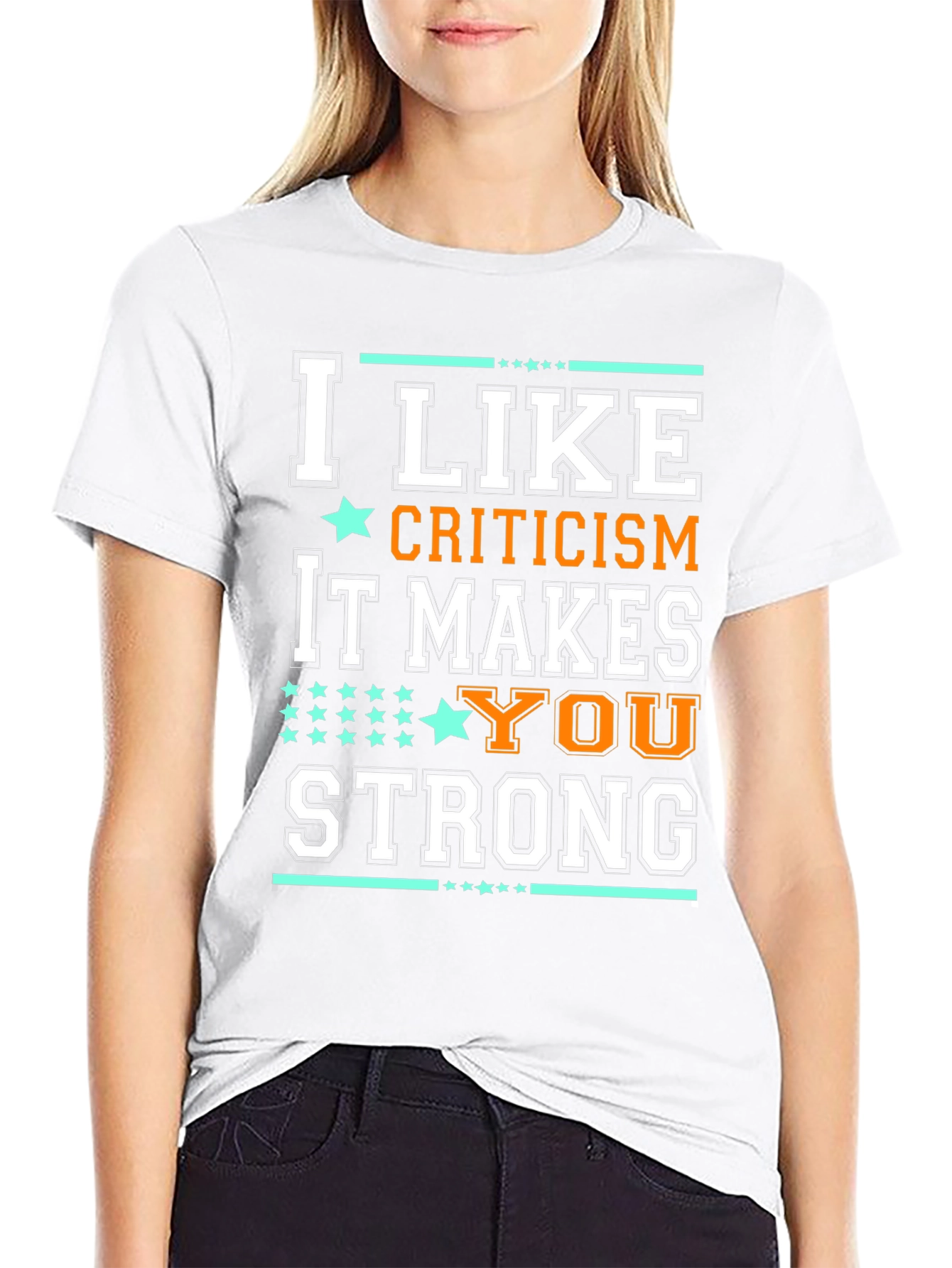 Black I Like Criticism Makes You Strong T-Shirt view 9