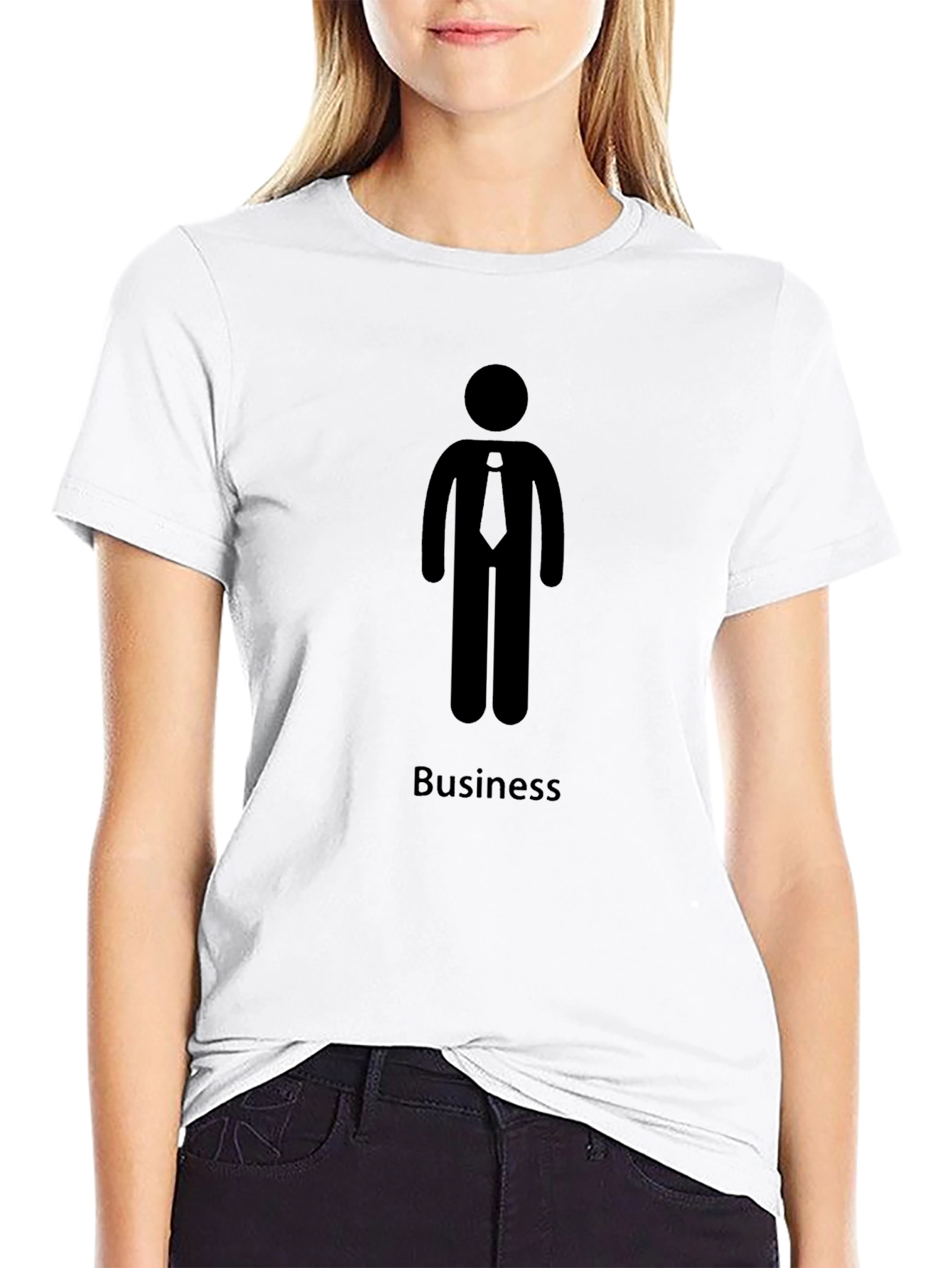 Black Business Icon T-Shirt - Black view 9