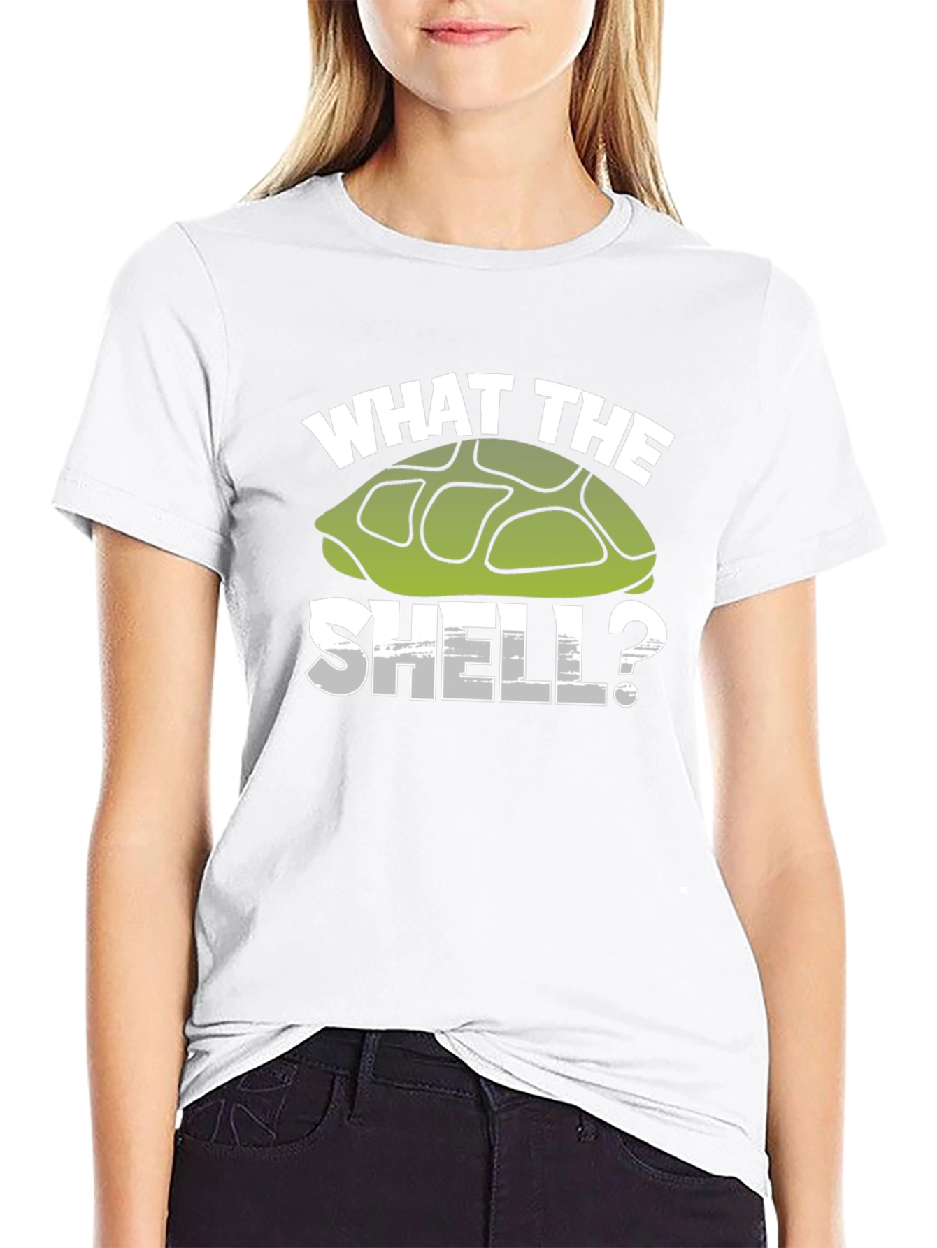 Black What the Shell? Turtle Graphic T-Shirt view 9