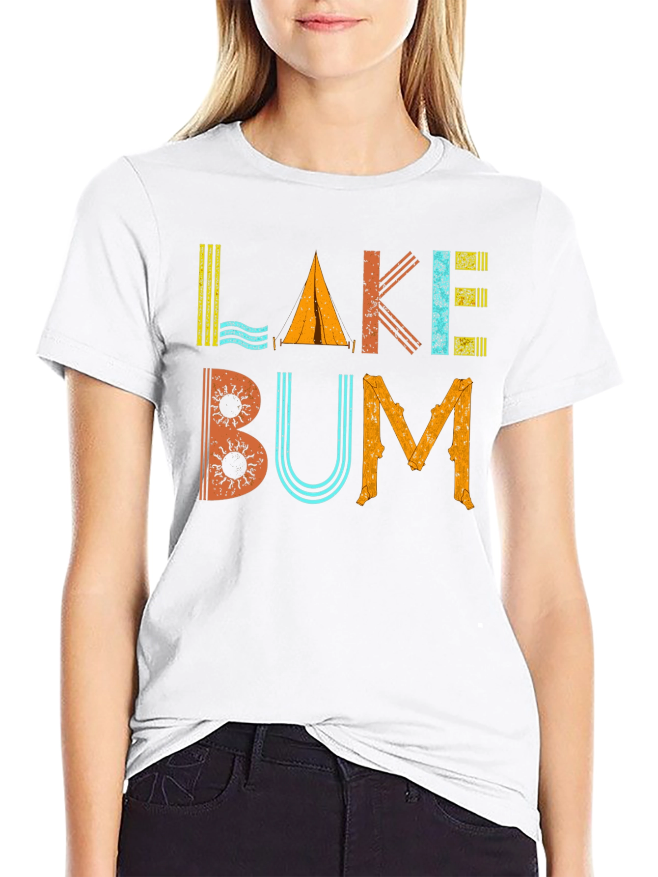 Black Lake Bum Graphic Tee - Camping & Outdoor Fun view 9