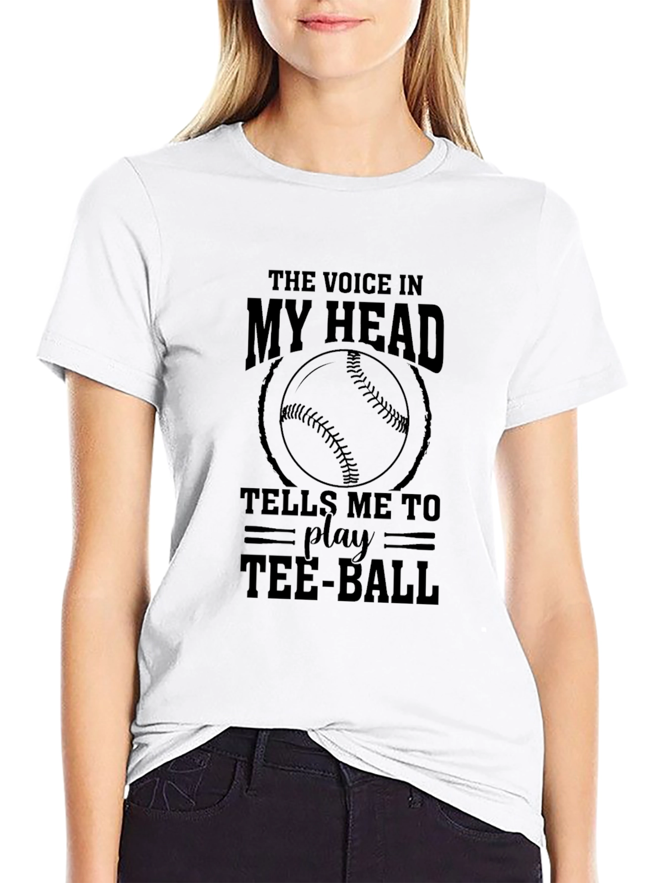 Black Voice in My Head Tee-Ball T-Shirt view 9