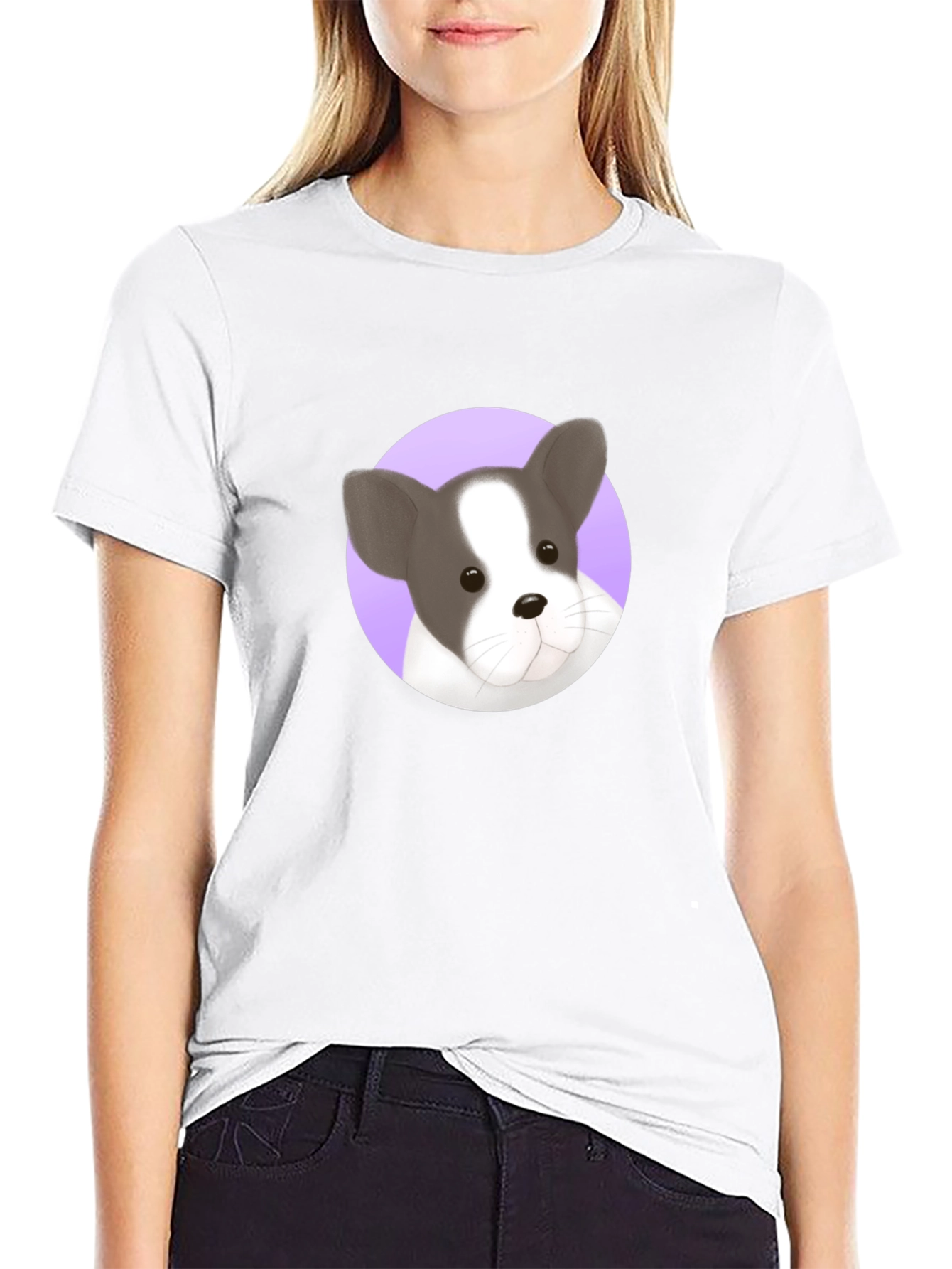 Black Dog Graphic Tee - French Bulldog Design view 9