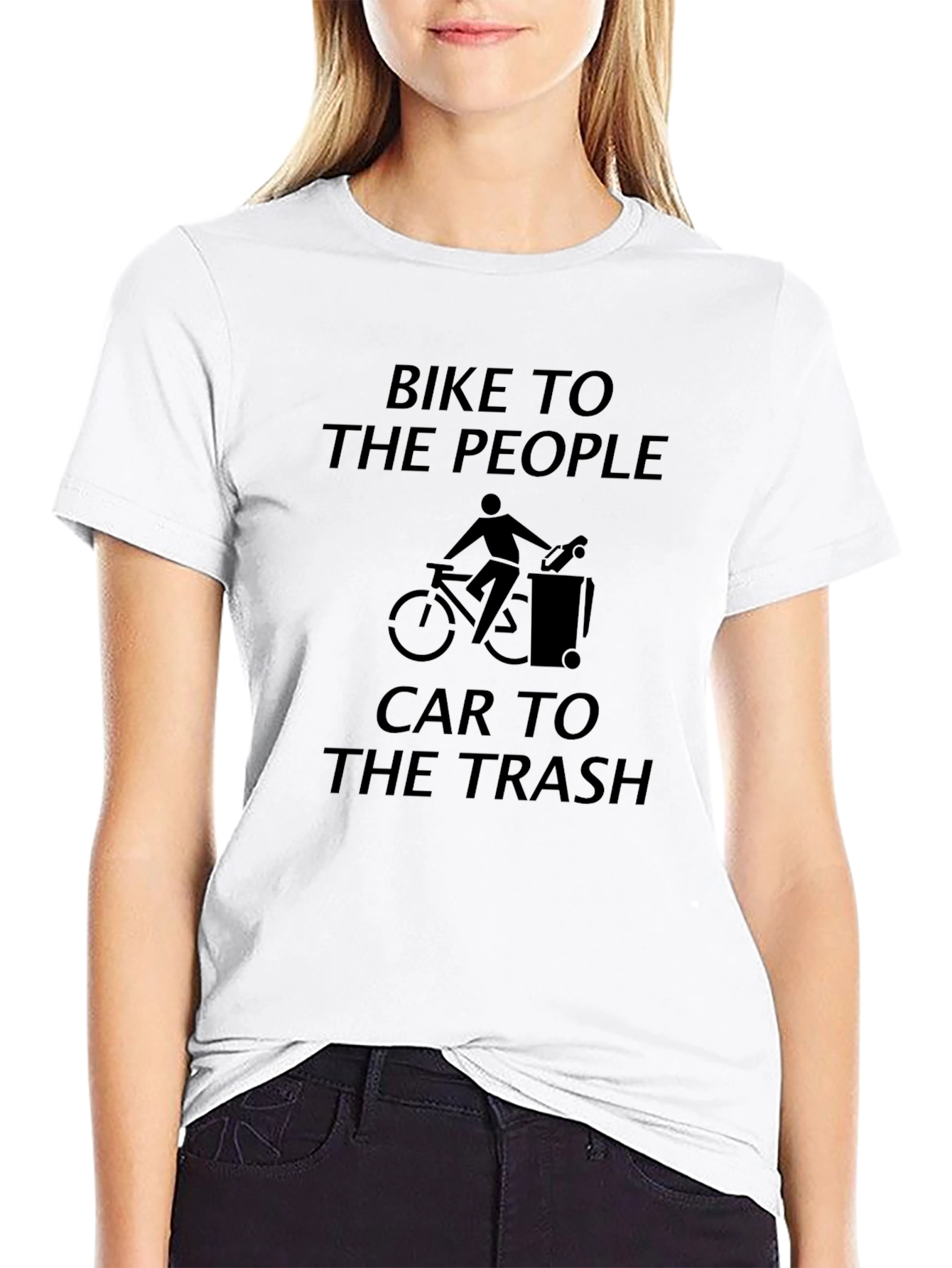 Black Bike To The People Graphic Tee view 9