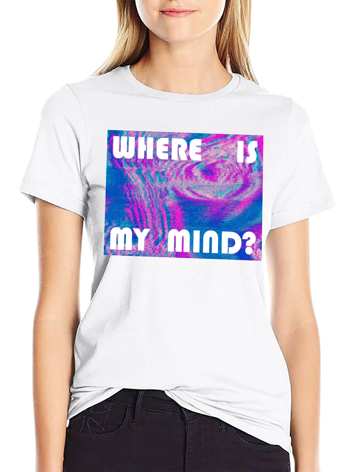 Black Mind-Bending Graphic Tee: Where Is My Mind? Shirt view 9