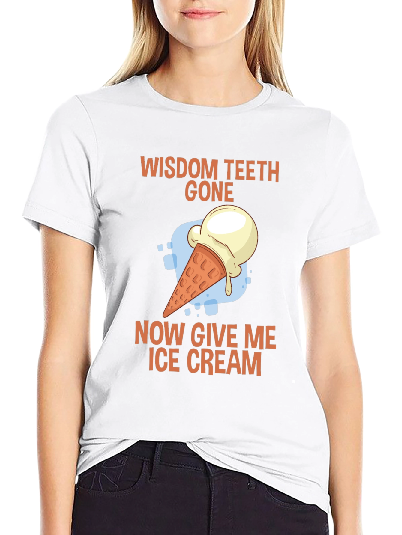 Black Wisdom Teeth Gone Ice Cream T-Shirt view 9