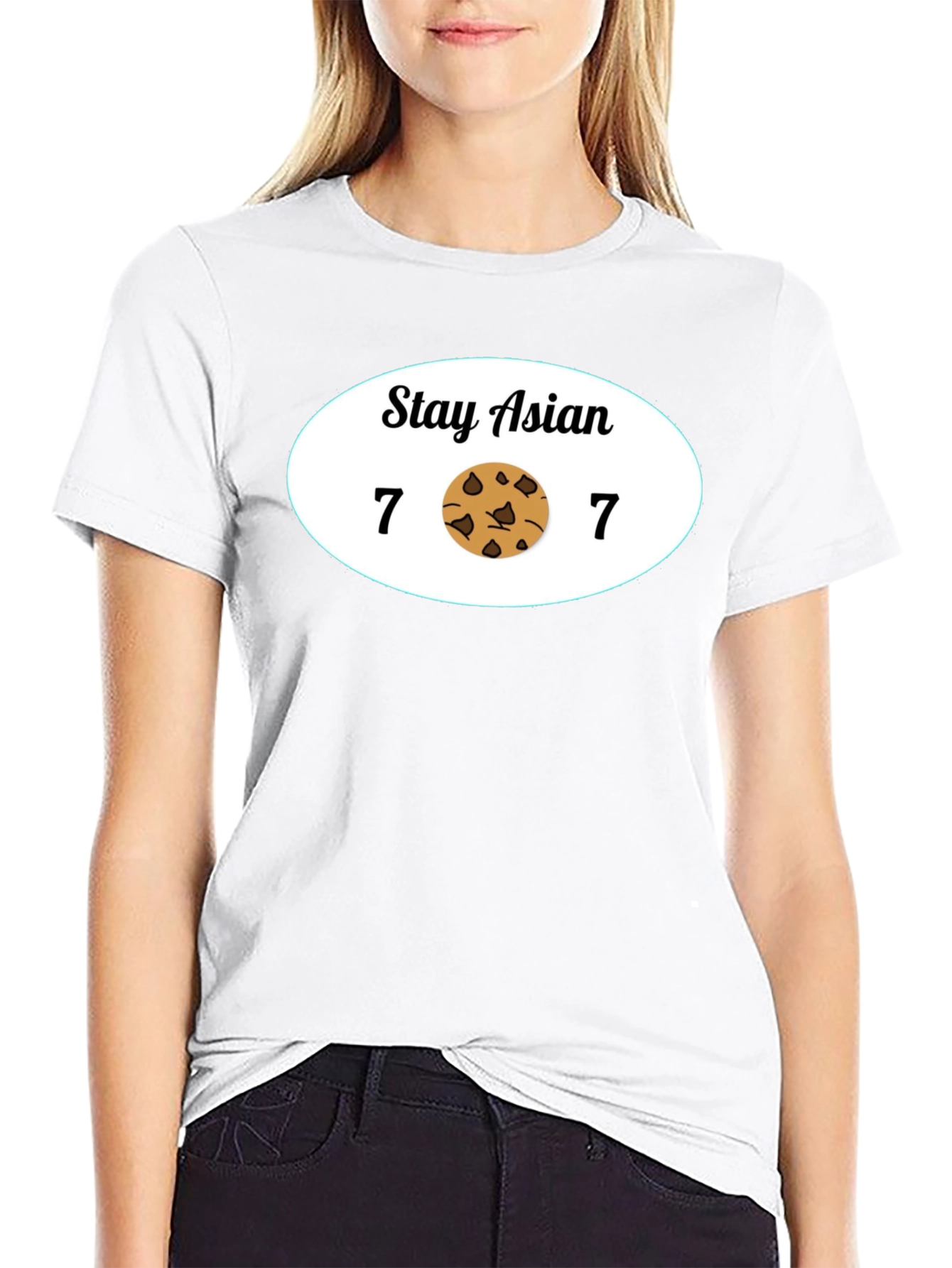 Black Stay Asian 7 Cookie 7 Funny Graphic Tee view 9