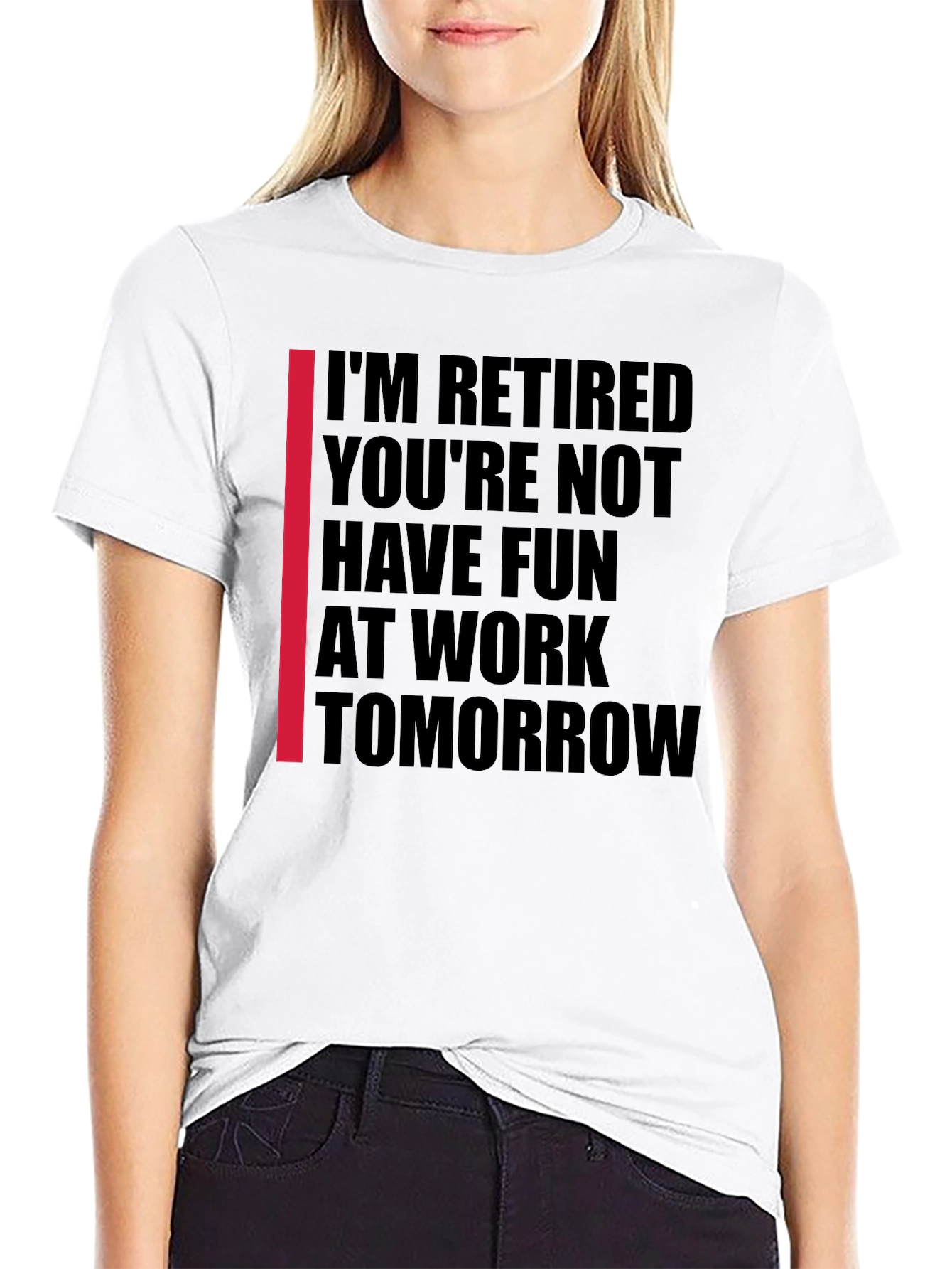 Black I'm Retired T-Shirt view 9