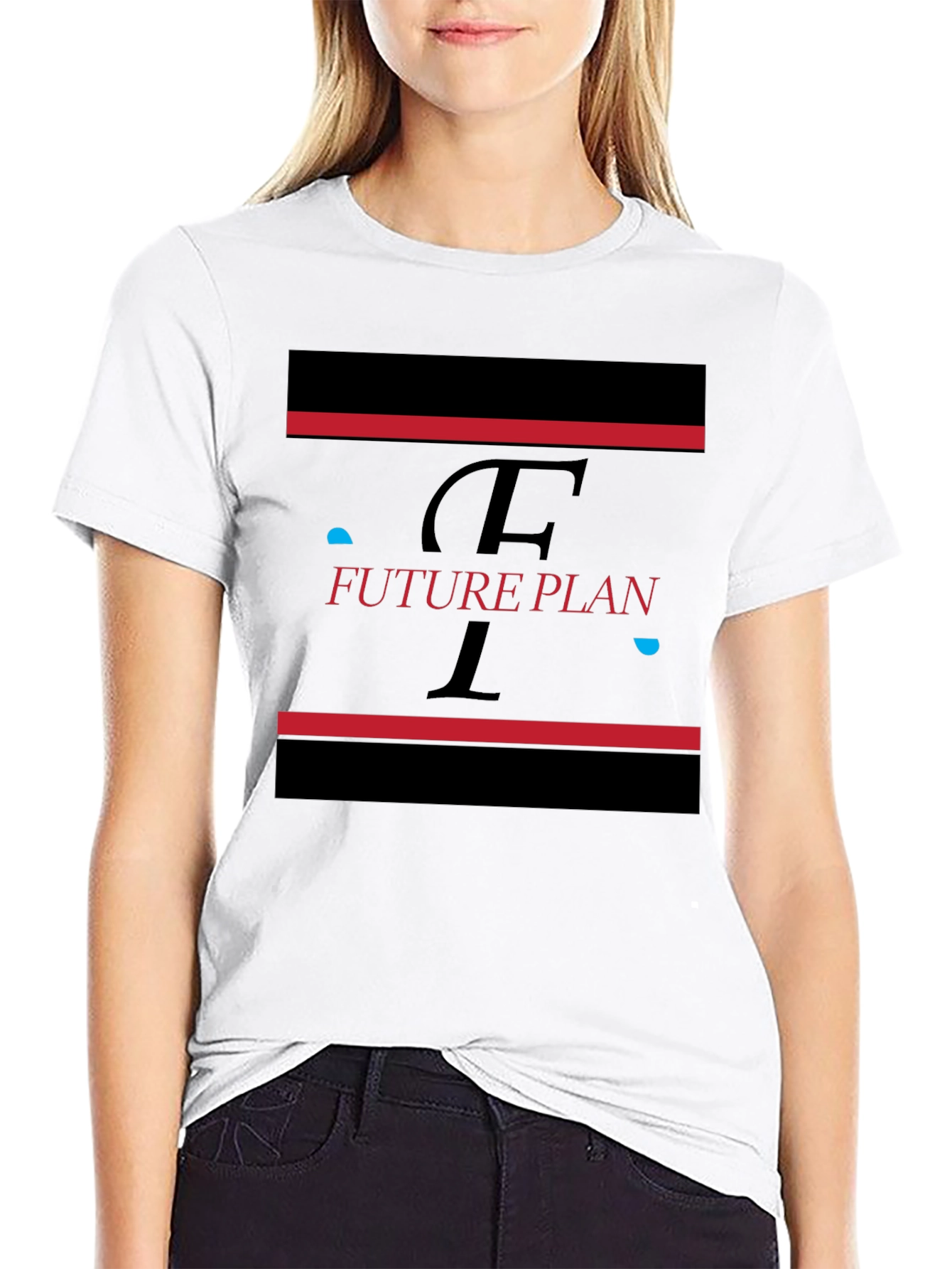 Black Future Plan Graphic Black T-Shirt view 9