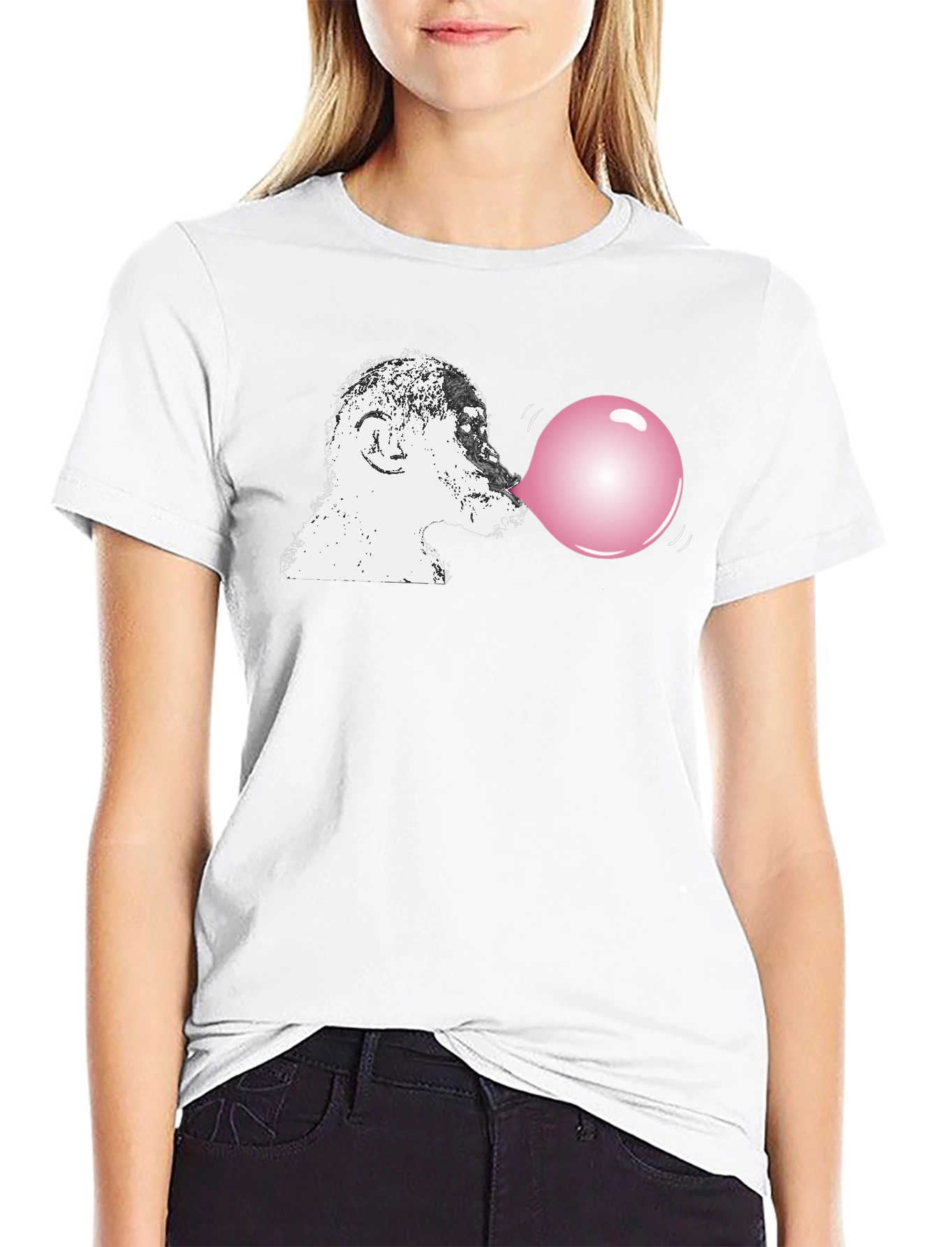 Black Monkey Blowing Bubblegum T-Shirt view 9