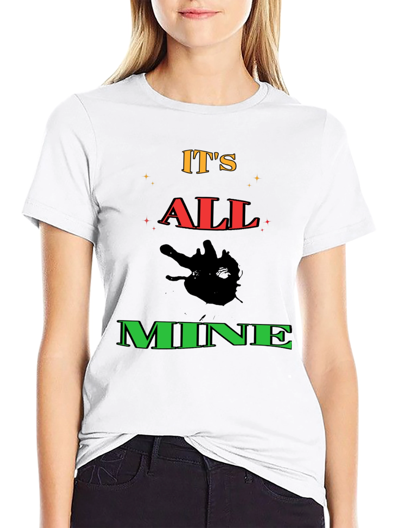 Black It's All Mine Graphic T-Shirt - Black view 9