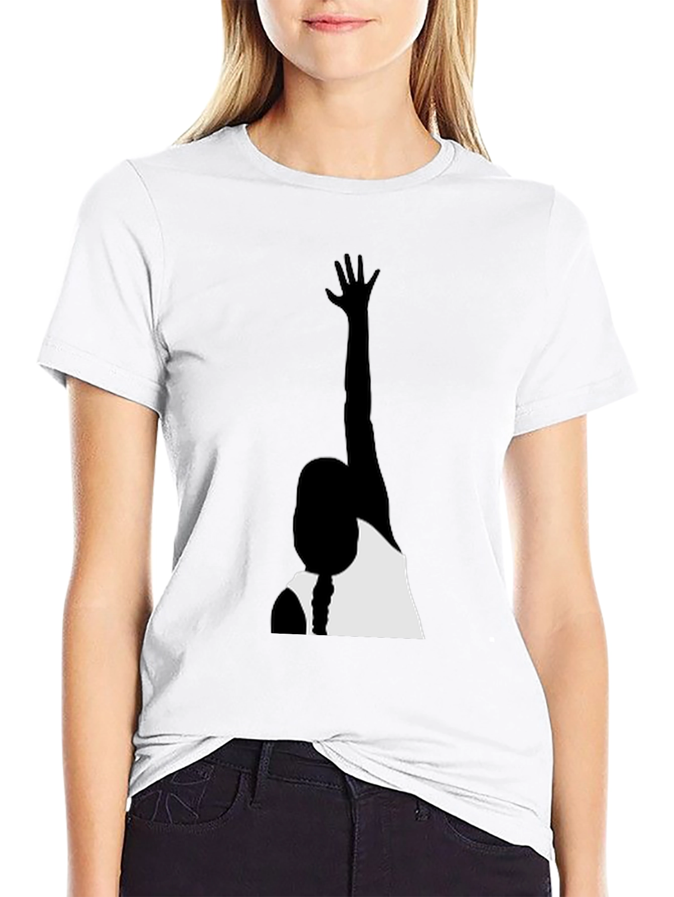 Black Silhouette Graphic Tee - Black Casual Shirt view 9