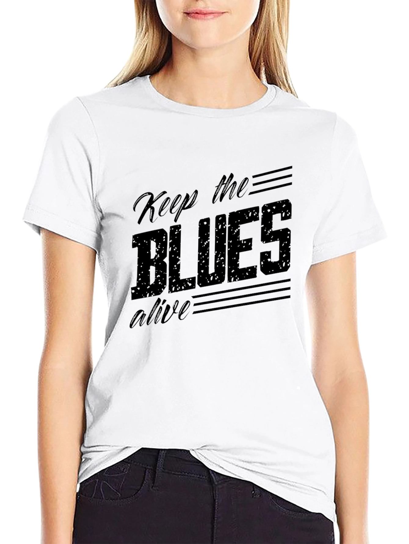 Black Keep the Blues Alive T-Shirt view 9