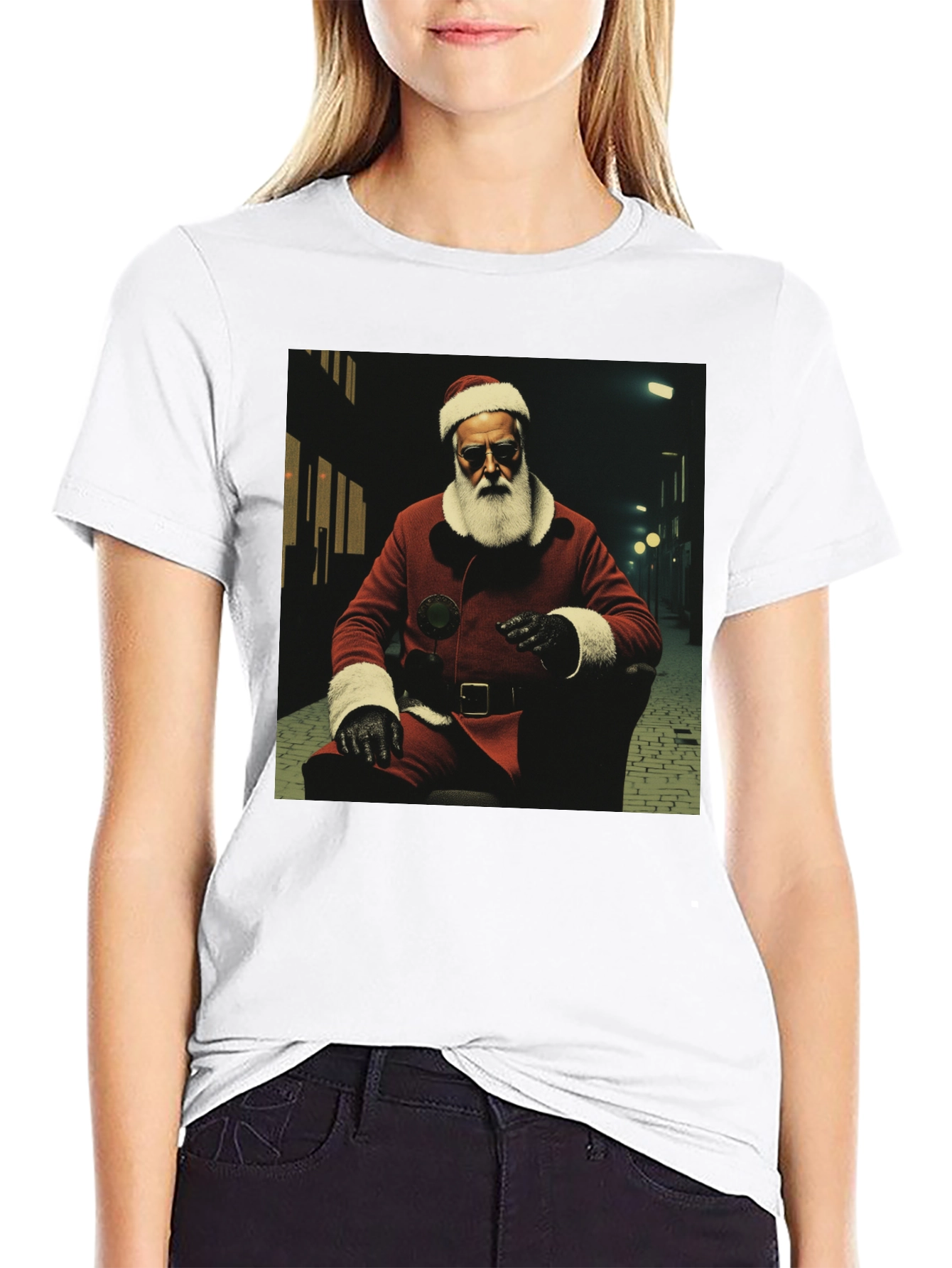 Black Cool Santa T-Shirt view 9