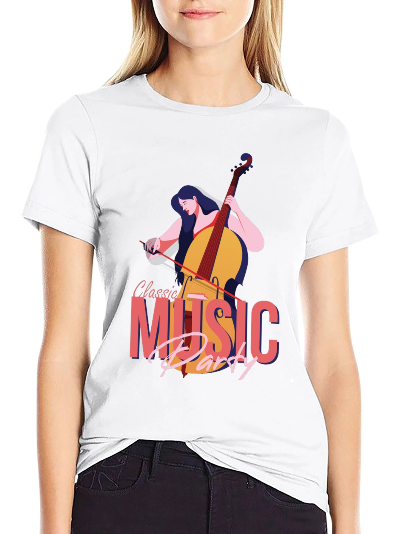 Black Classic Music Party Graphic T-Shirt view 9