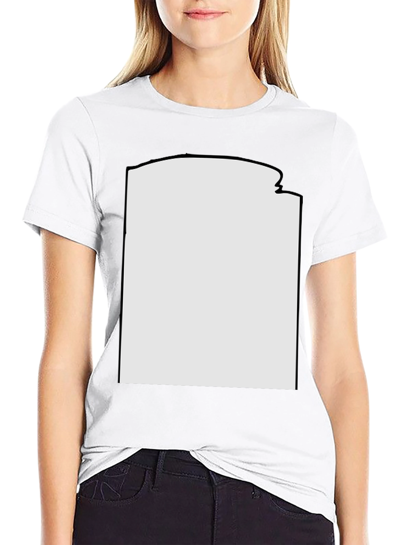 Black Modern Black T-Shirt with Custom Print Area view 9
