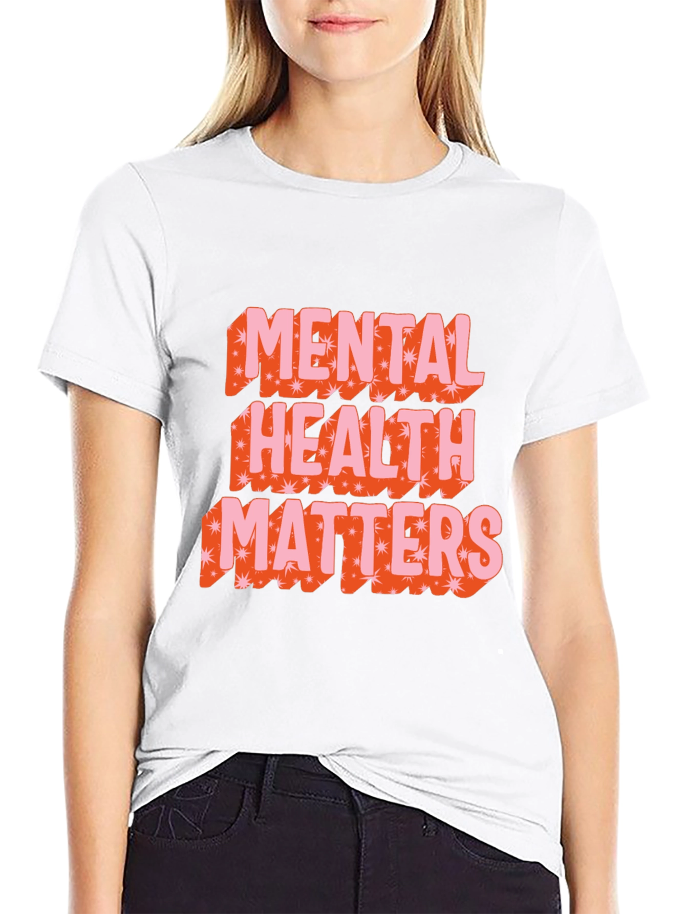 Black Mental Health Matters Graphic Tee - Black view 9