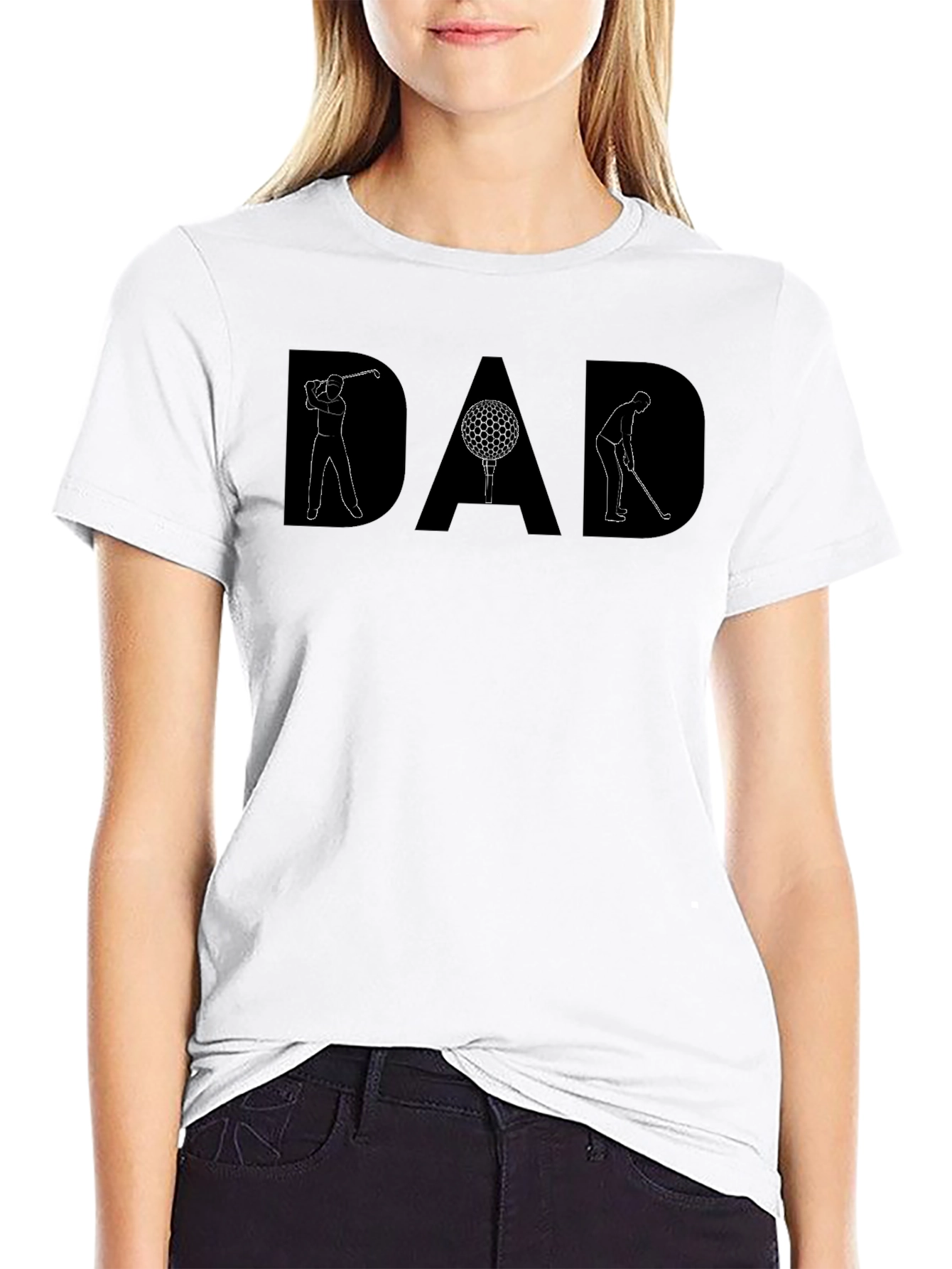 Black DAD Golf T-Shirt - Perfect Gift for Golfing Dads! view 9
