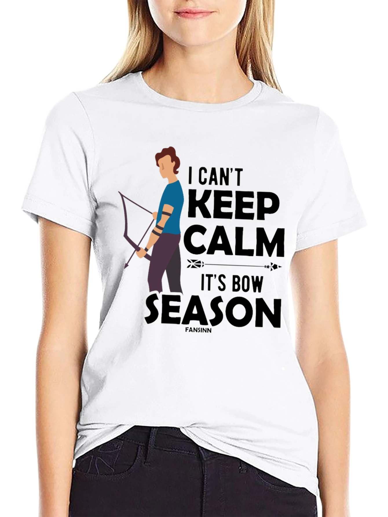 Black I Can't Keep Calm It's Bow Season T-Shirt view 9