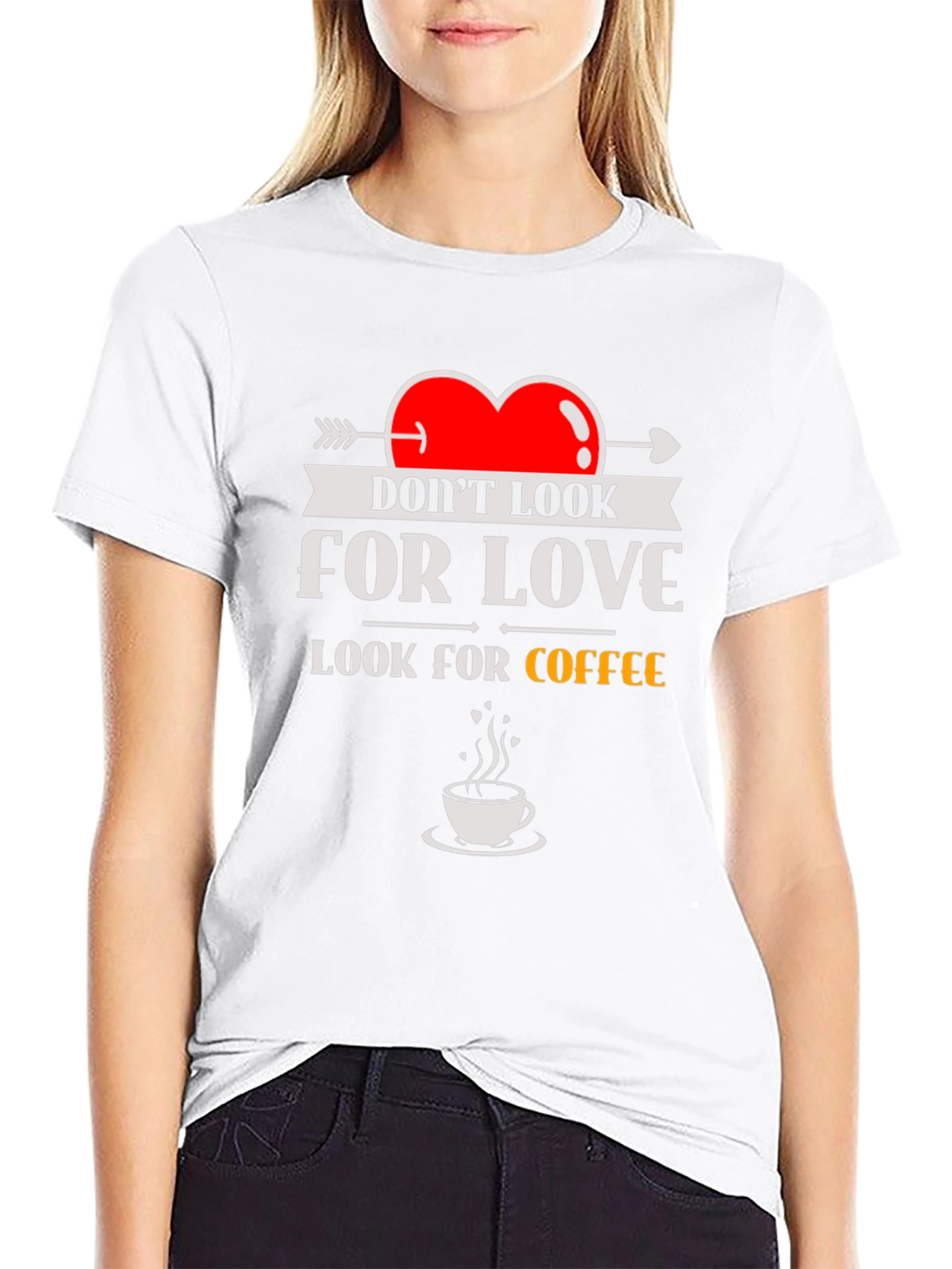 Black Look for Coffee T-Shirt - Funny Novelty Tee view 9