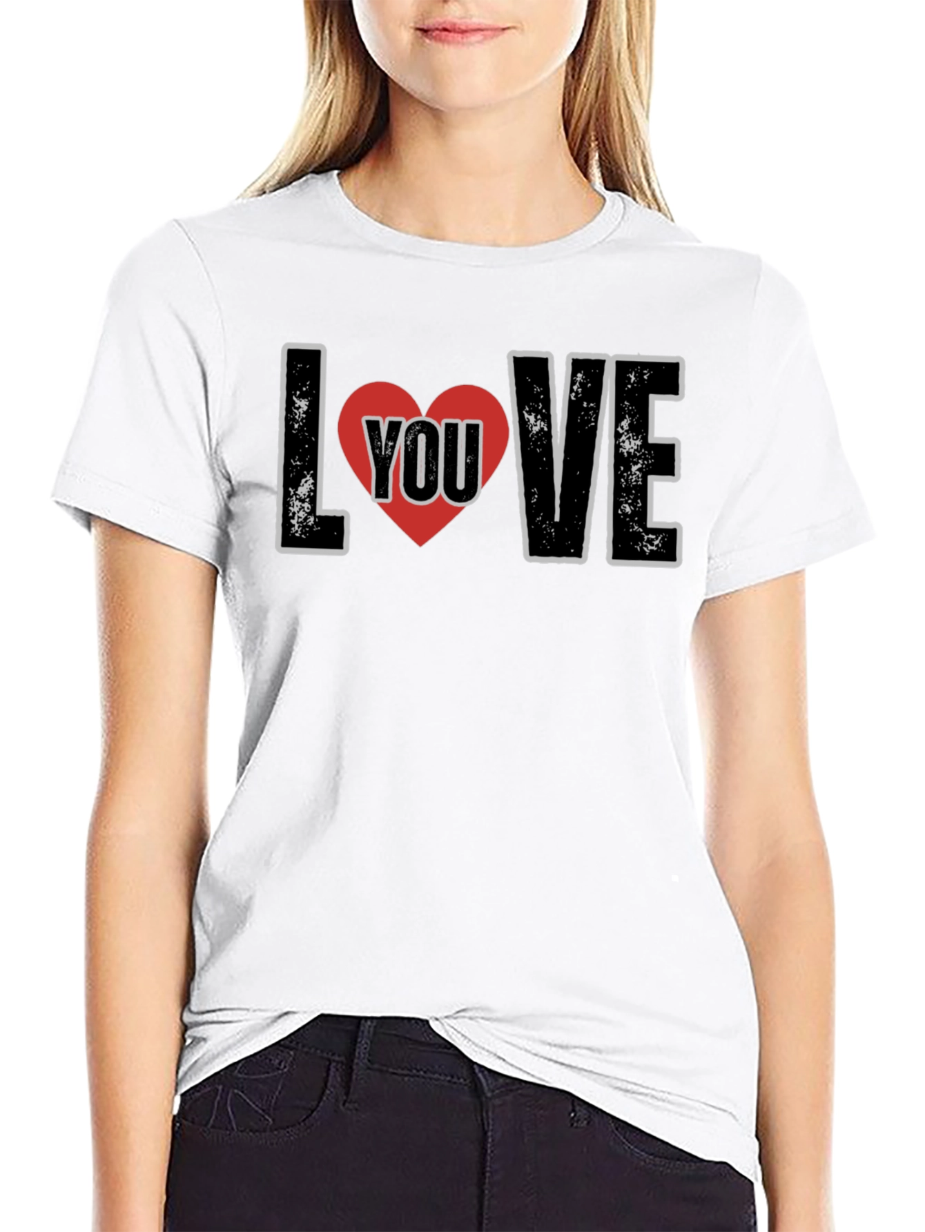 Black Love You T-Shirt - Stylish Graphic Tee view 9