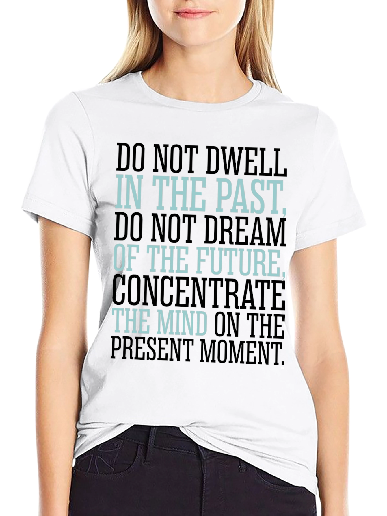 Black Mindful Living Tee: Present Moment Focus view 9