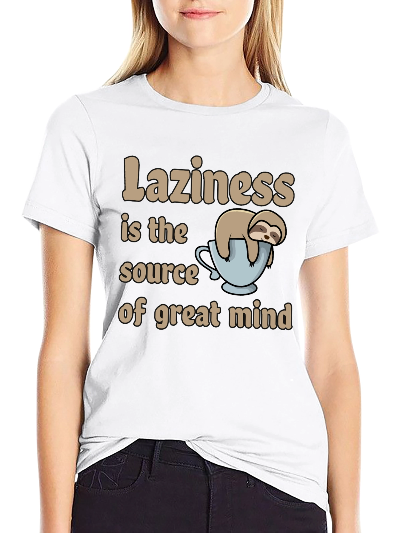 Black Laziness is the Source of Great Mind Graphic T-Shirt view 9