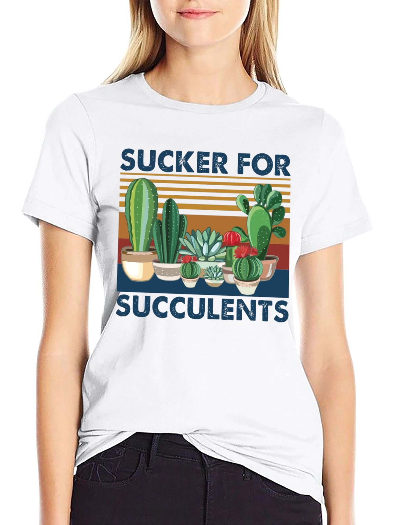 Black Sucker for Succulents Graphic Tee view 9