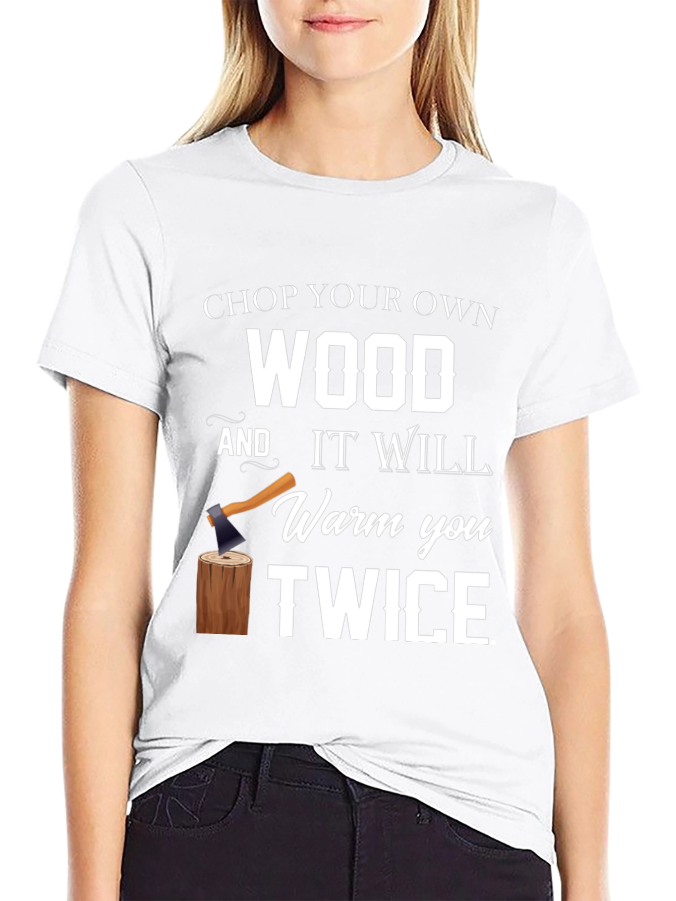 Black Chop Your Own Wood Graphic Tee view 9