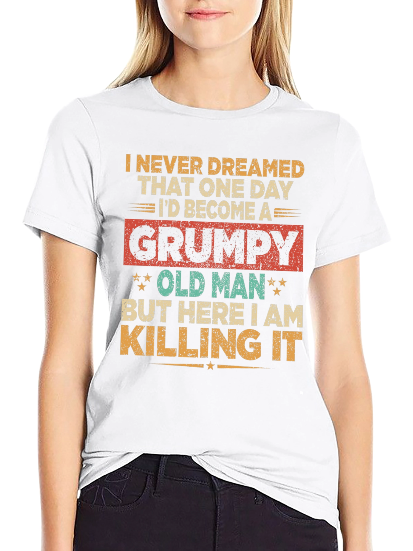 Black Grumpy Old Man T-Shirt view 9
